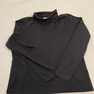 Vintage 90s LL Bean Turtleneck Long Sleeve NWOT Women's Black Large